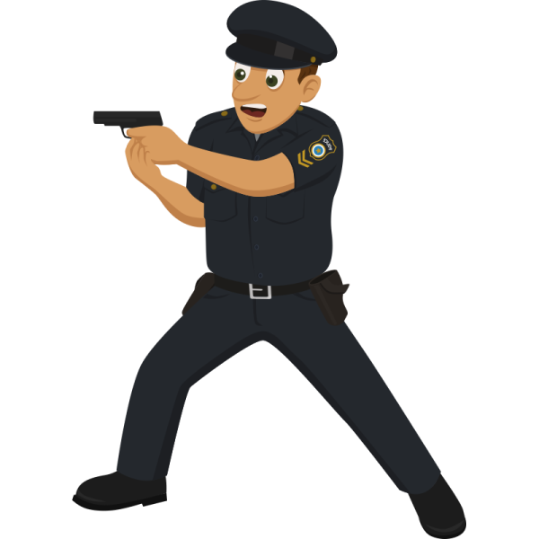 Охранник нарисованный