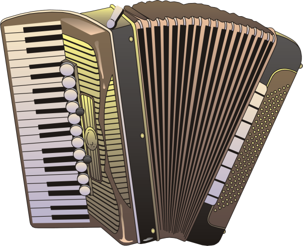 Аккордеон музыкальный инструмент вектор