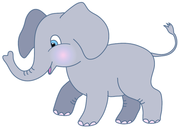 Слоненок на прозрачном фоне