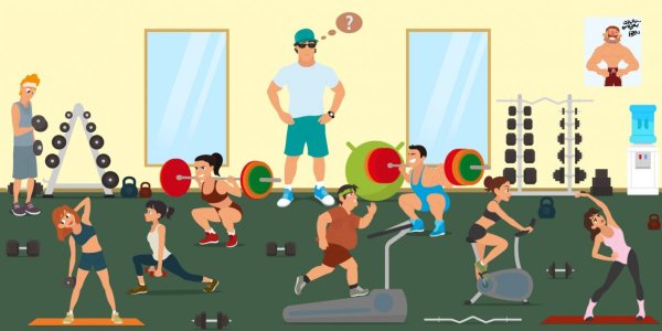 Спортзал мультяшный