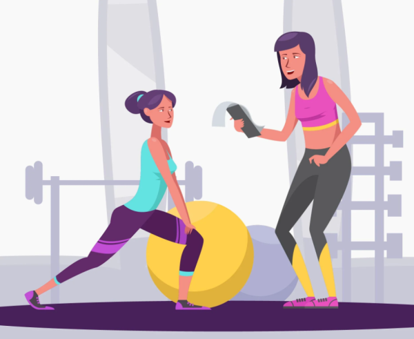 Спортзал мультяшный