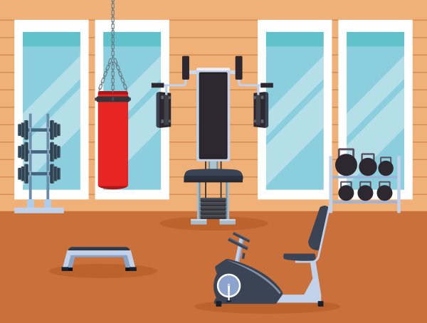 Спортзал рисунок