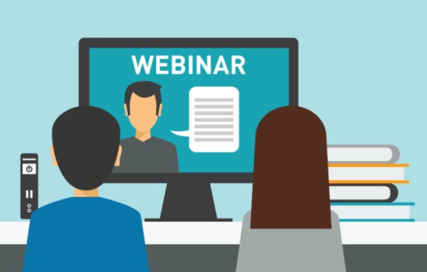 Докладчик нарисованный вебинар