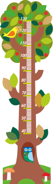Ростомер детский дерево