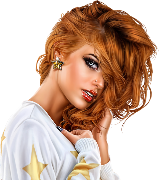 Девушка на прозрачном фоне