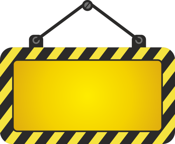 Желто черная табличка