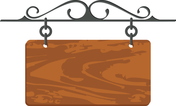 Вывеска на прозрачном фоне