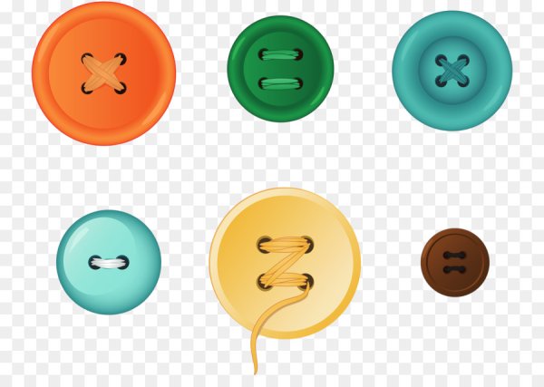 Пуговица на прозрачном фоне