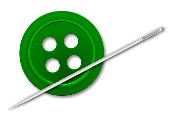 Пуговица с иголкой