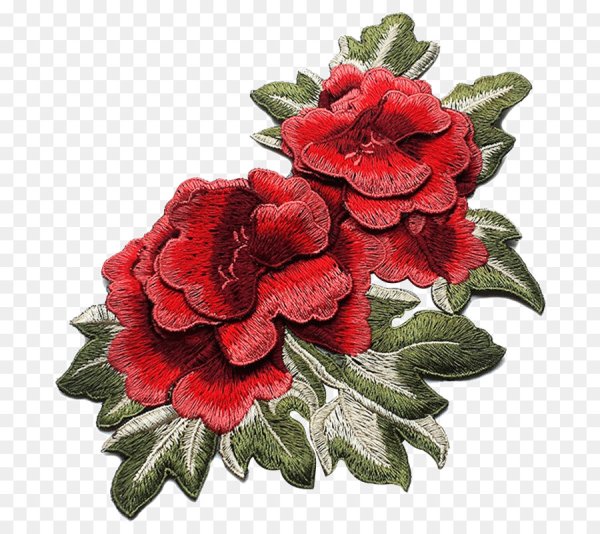 Векторная вышивка цветок