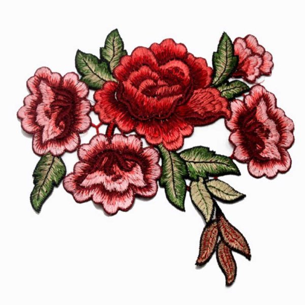 Векторная вышивка цветок