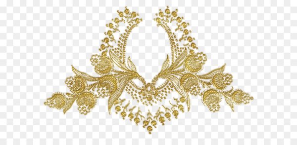 Золотое кружево на прозрачном фоне