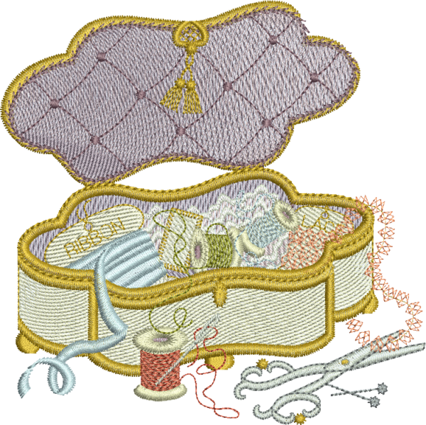 Вышитое сердечко в пяльце