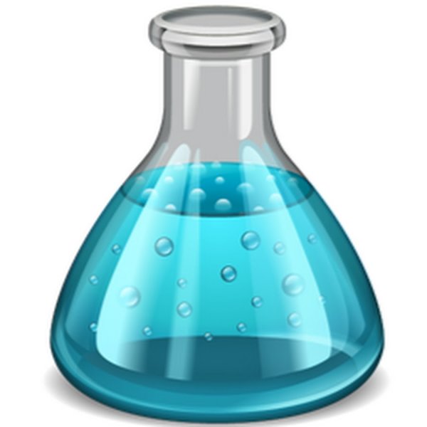 Колба на белом фоне