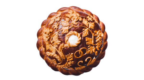 Каравай на белом фоне