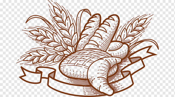 Каравай на белом фоне