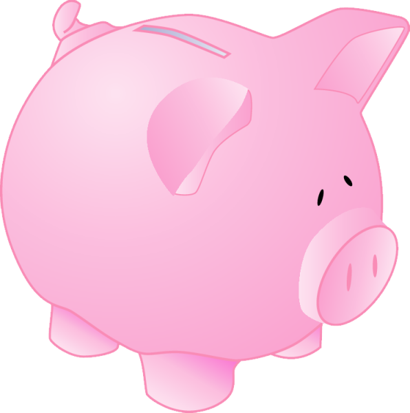 Свинья копилка мультяшная