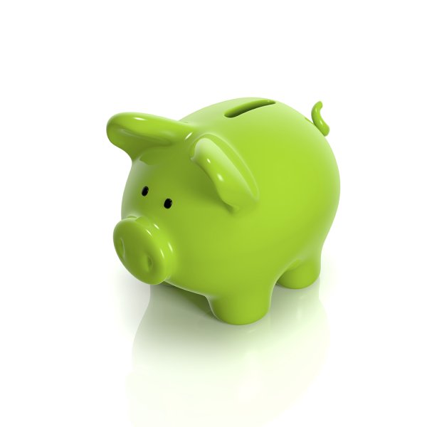 Копилка зеленый поросенок