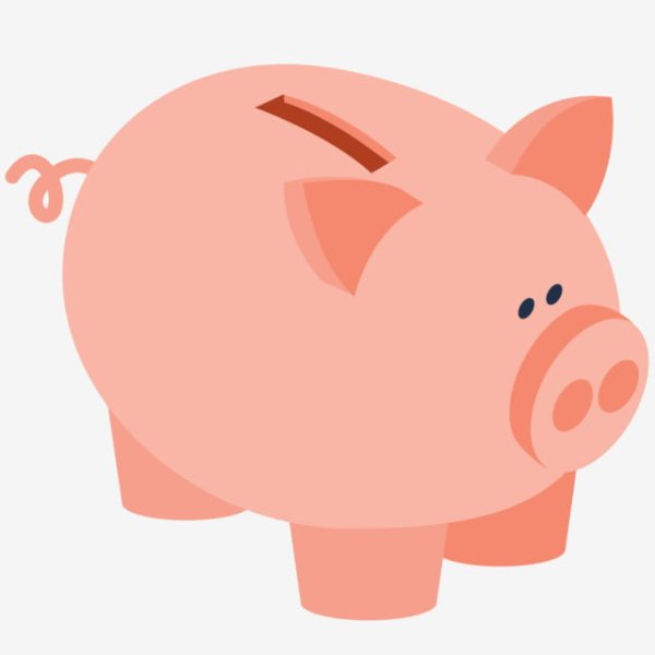 Свинья копилка мультяшная