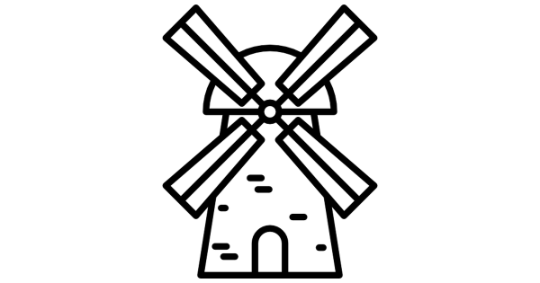 Мельница значок