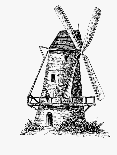 Мельница карандашом