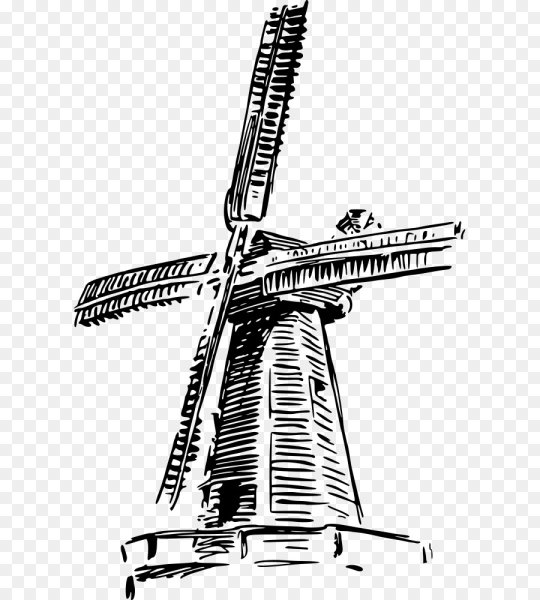 Мельница силуэт