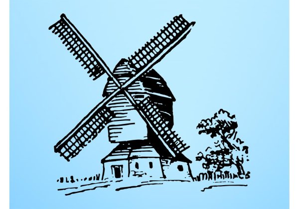 Мельница Графика