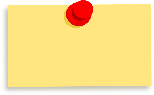 Желтый стикер с кнопкой