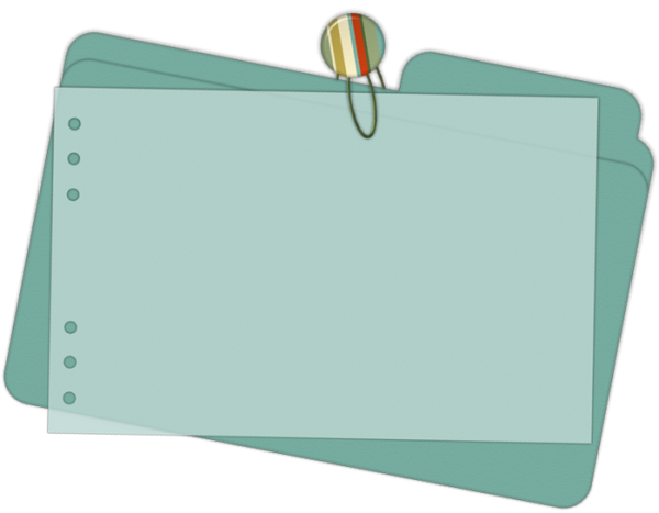 Листок бумаги со скрепкой