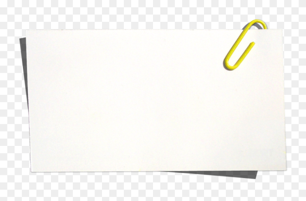 Лист со скрепкой без фона