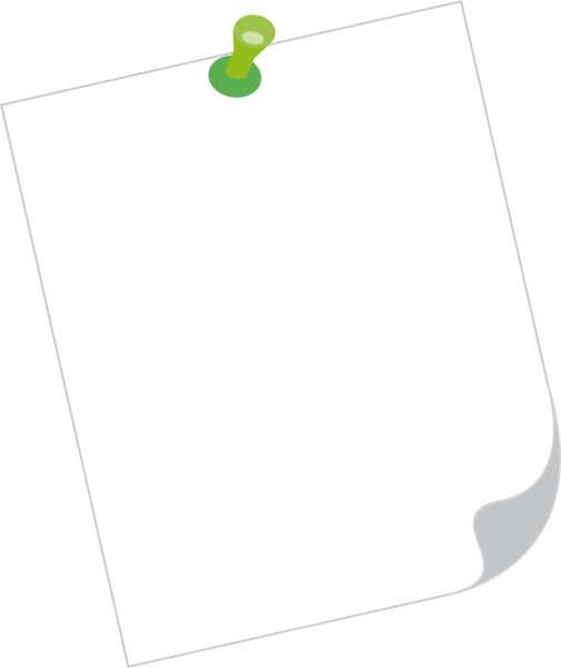 Бумага для заметок на прозрачном фоне