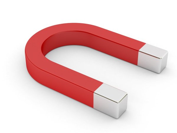 Магнит на белом фоне