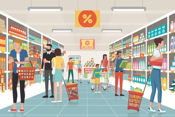 Нарисовать супермаркет