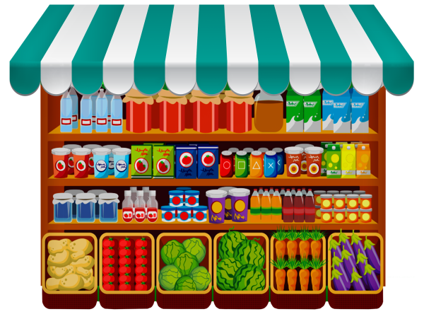 Прилавок магазина для детей