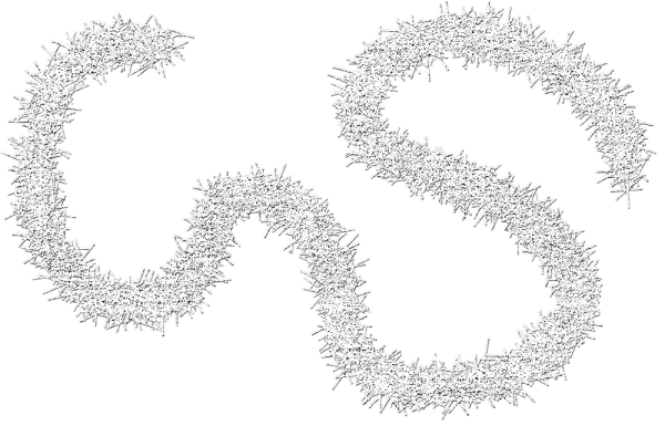 Новогодняя мишура на прозрачном фоне