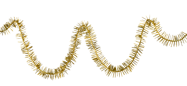 Новогодняя мишура на прозрачном фоне