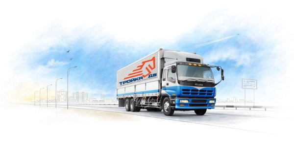 Фон для рекламы грузоперевозок