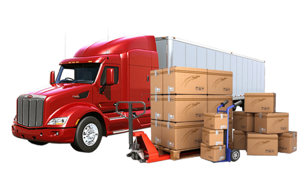 Грузовая машина с коробками