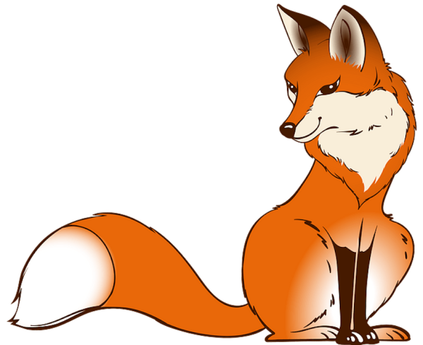 Лиса клипарт на прозрачном фоне