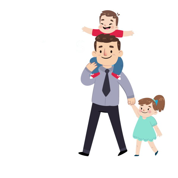 Отец на прозрачном фоне