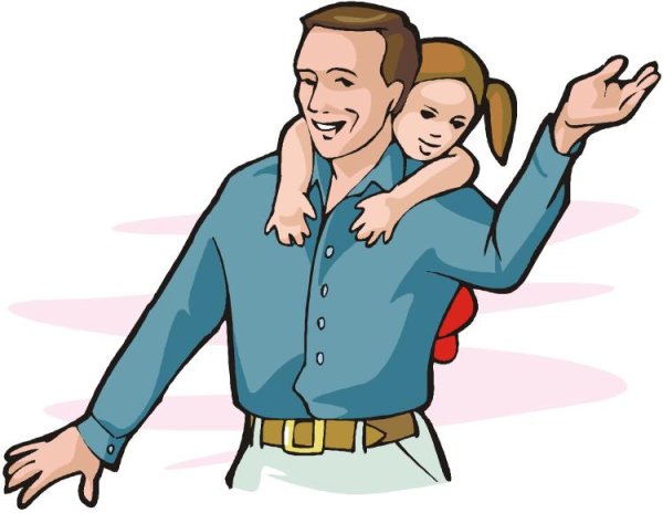 Папа для детей на прозрачном фоне