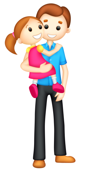 Папа с детьми клипарт