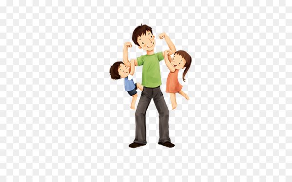 Папа и ребенок без фона