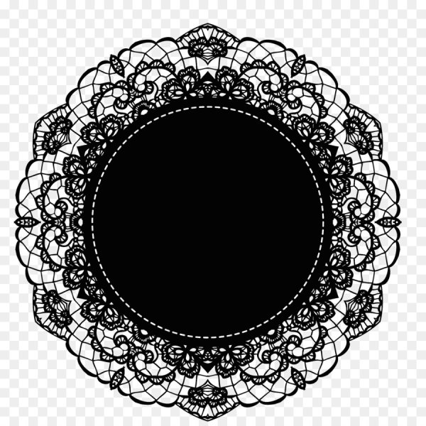 Круглое черное кружево