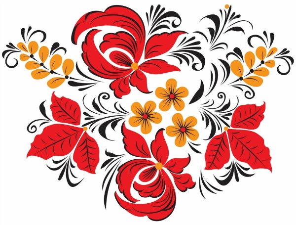 Хохломская роспись орнаментах и узорах