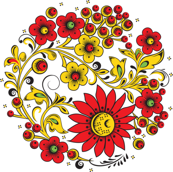 Элементы народная роспись Хохломская