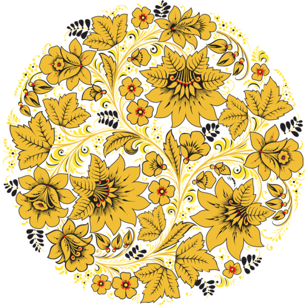 Хохломская роспись паттерн