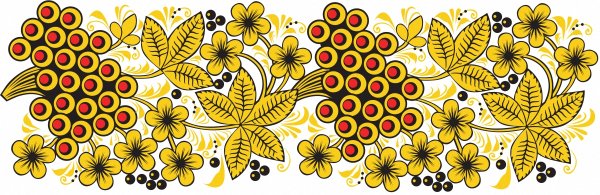 Цветочный орнамент в полосе