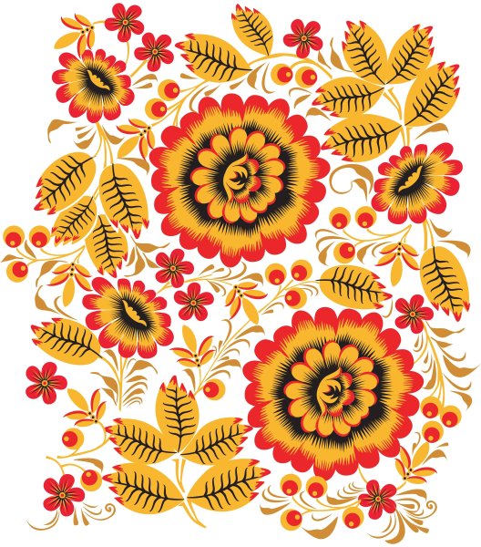 Хохломская роспись фоновая роспись