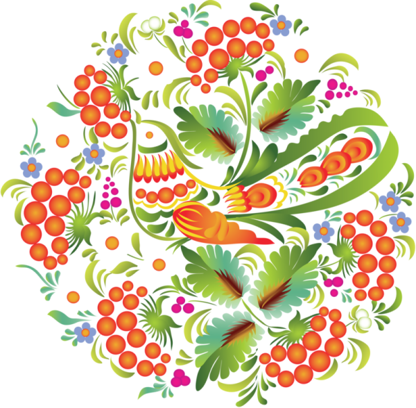 Петриковская роспись Рябинка